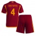 AS Roma Bryan Cristante #4 Replika Babykläder Hemma matchkläder barn 2023-24 Korta ärmar (+ Korta byxor)